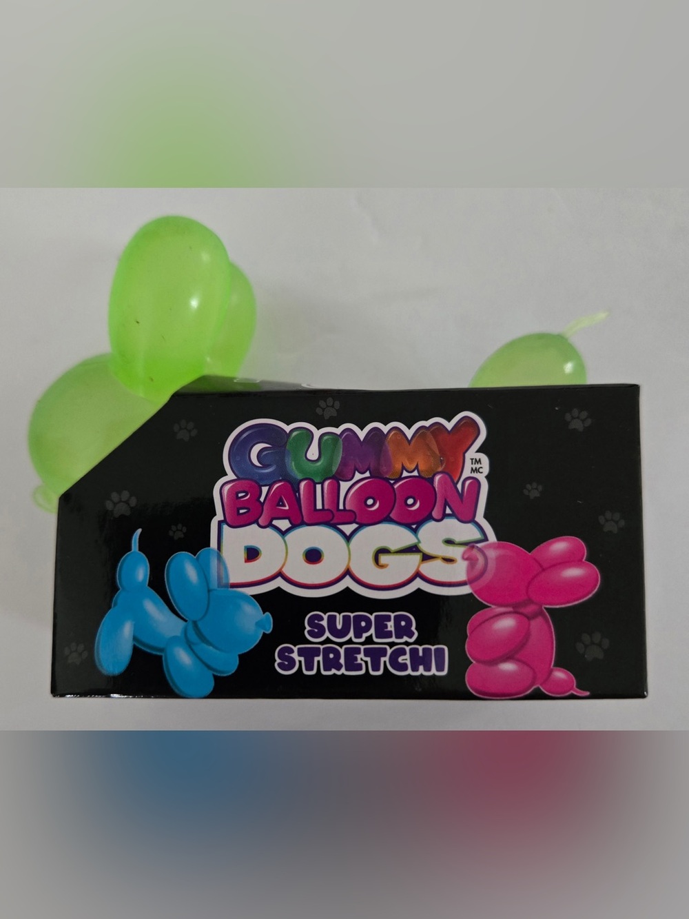 Gummy balloon dogs mini -green